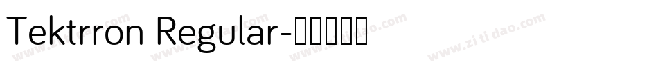Tektrron Regular字体转换